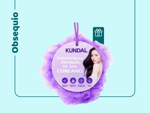 Lleva GRATIS una esponja de baño por la compra de UN producto Kundal Corporal.